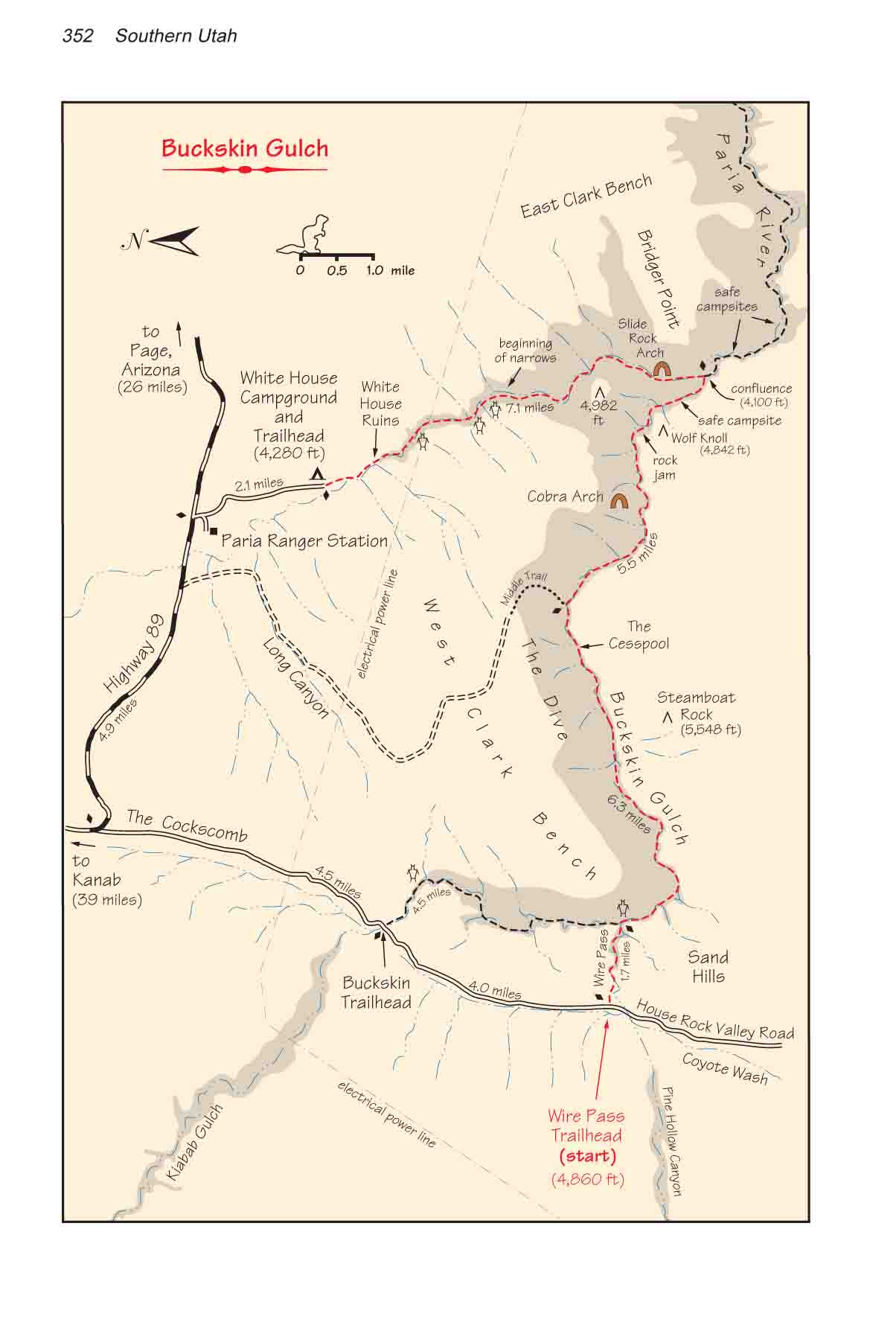 Paria canyon hike map sales